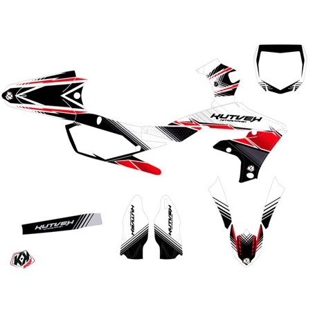 Kit Deco Moto Cross Stripe Yamaha 450 YZF Rouge