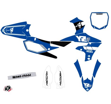 Kit Deco Moto Cross Vintage Yamaha 450 YZF Bleu