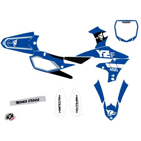 Kit Deco Moto Cross Vintage Yamaha 450 YZF Bleu
