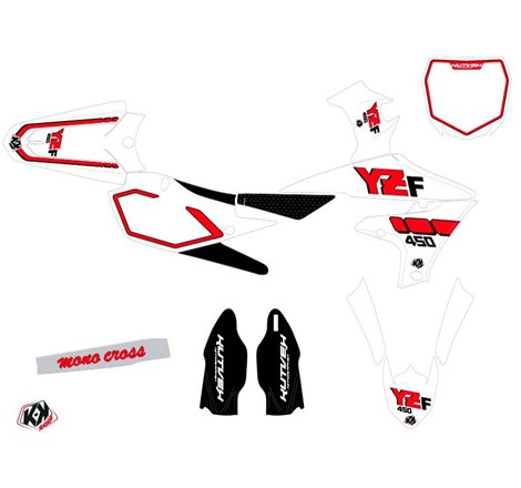 Kit Deco Moto Cross Vintage Yamaha 450 YZF Rouge