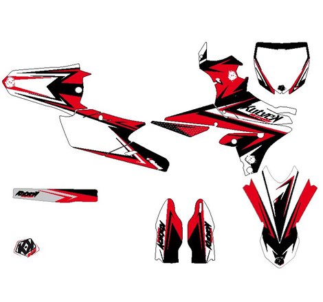 Kit Deco Moto Cross Stage Yamaha 450 YZF Noir Rouge