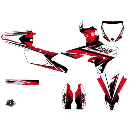 Kit Deco Moto Cross Stage Yamaha 450 YZF Noir Rouge