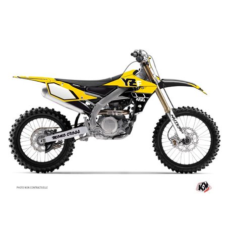 Kit Deco Moto Cross Vintage Yamaha 450 YZF Jaune