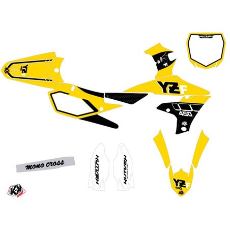 Kit Deco Moto Cross Vintage Yamaha 450 YZF Jaune