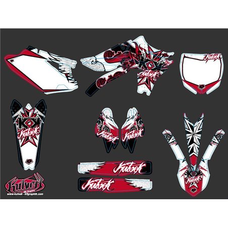 Kit Deco Moto Cross Demon Yamaha 450 YZF Rouge