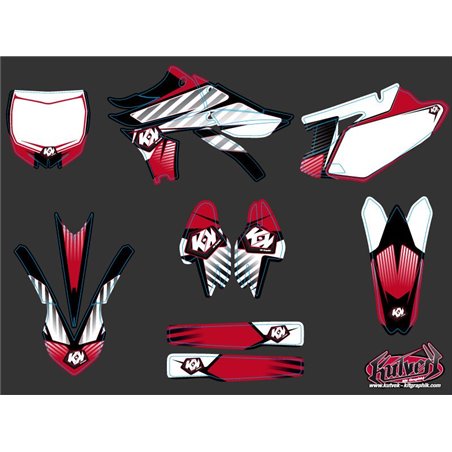Kit Deco Moto Cross Factory Yamaha 450 YZF Rouge