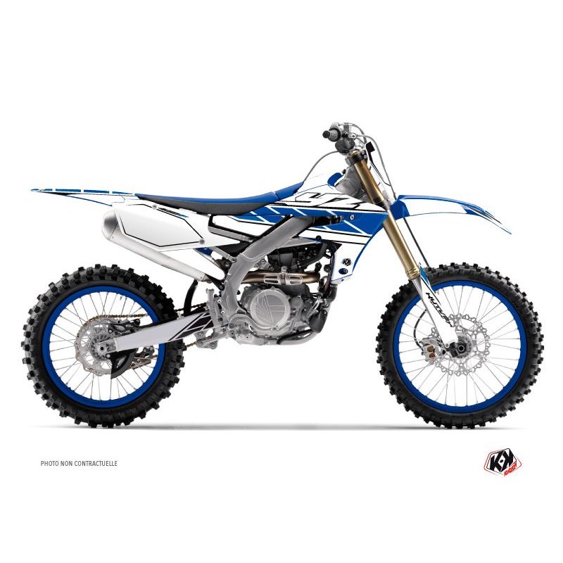 Kit Deco Moto Cross Replica Yamaha 450 YZF Blanc Bleu