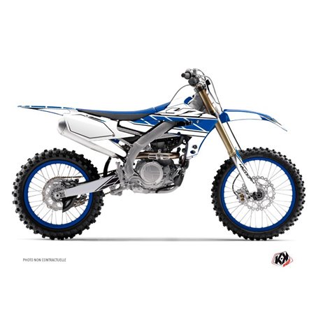 Kit Deco Moto Cross Replica Yamaha 450 YZF Blanc Bleu