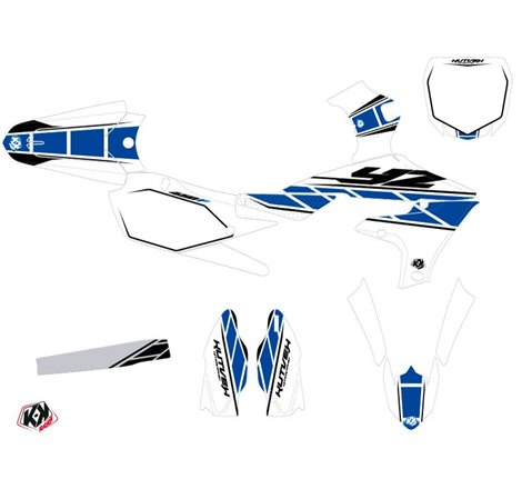 Kit Deco Moto Cross Replica Yamaha 450 YZF Blanc Bleu