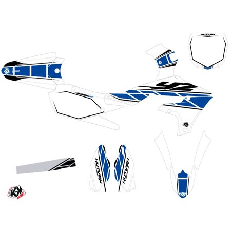 Kit Deco Moto Cross Replica Yamaha 450 YZF Blanc Bleu