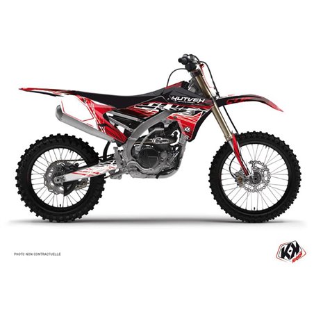 Kit Deco Moto Cross Eraser Yamaha 450 YZF Rouge Blanc