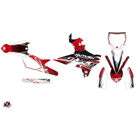 Kit Deco Moto Cross Eraser Yamaha 450 YZF Rouge Blanc