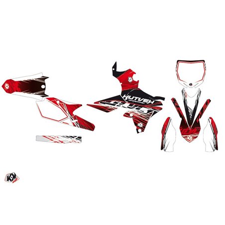 Kit Deco Moto Cross Eraser Yamaha 450 YZF Rouge Blanc