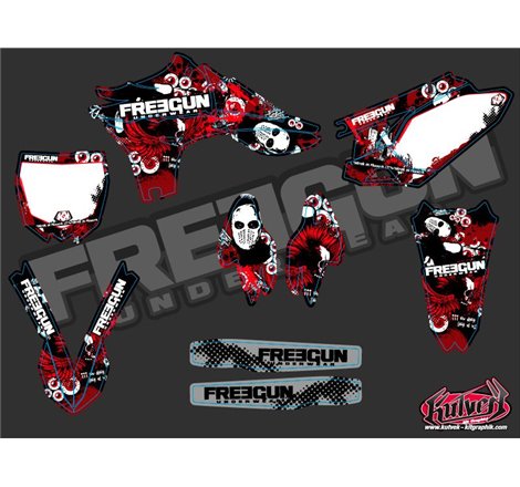 Kit Deco Moto Cross Freegun Yamaha 450 YZF Rouge