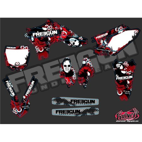 Kit Deco Moto Cross Freegun Yamaha 450 YZF Rouge