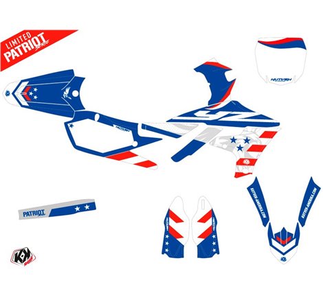 Kit Deco Moto Cross Patriot Yamaha 450 YZF Bleu