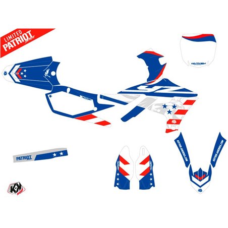 Kit Deco Moto Cross Patriot Yamaha 450 YZF Bleu