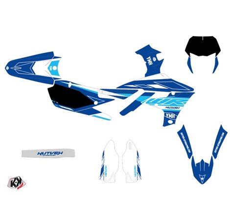 Kit Deco Moto Cross Outline Yamaha 250 WRF Bleu
