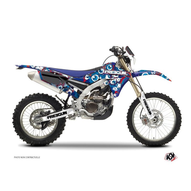 Kit Deco Moto Cross Freegun Eyed Yamaha 250 WRF Rouge