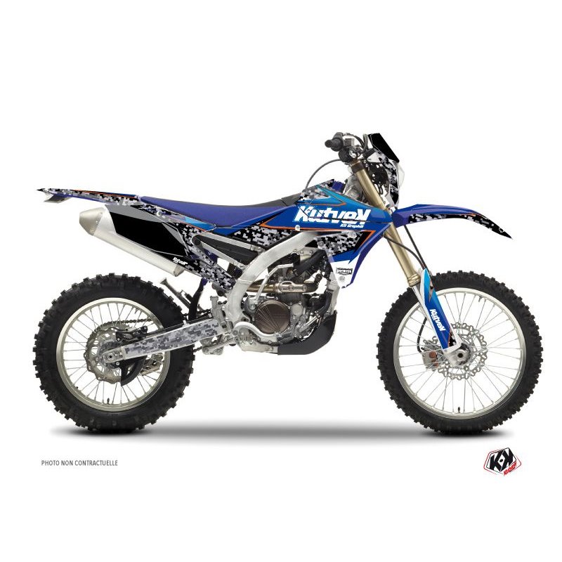 Kit Deco Moto Cross Predator Yamaha 250 WRF Noir Bleu