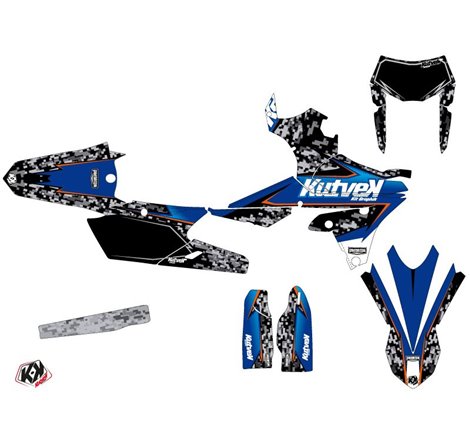 Kit Deco Moto Cross Predator Yamaha 250 WRF Noir Bleu