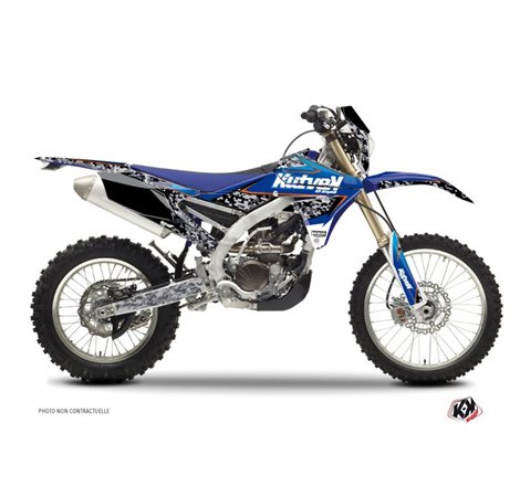 Kit Deco Moto Cross Predator Yamaha 250 WRF Noir Bleu