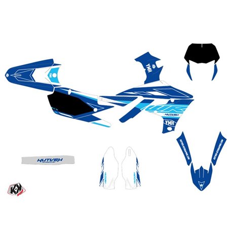 Kit Deco Moto Cross Outline Yamaha 250 WRF Bleu