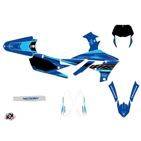 Kit Deco Moto Cross Outline Yamaha 250 WRF Cyan