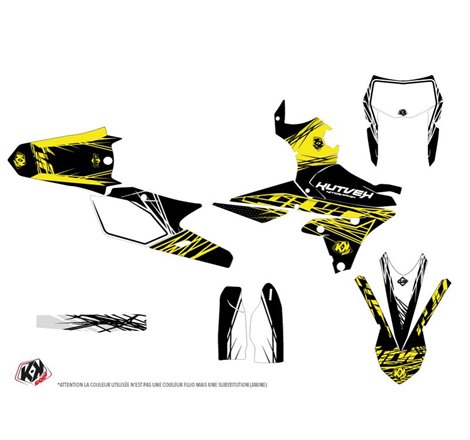 Kit Deco Moto Cross Eraser Fluo Yamaha 450 WRF Jaune