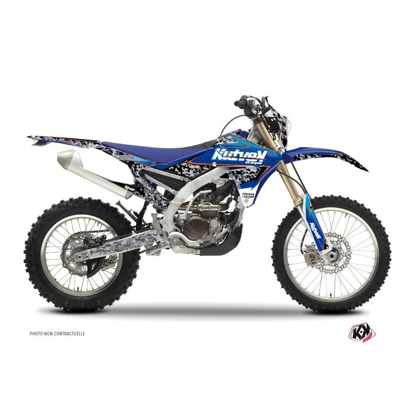 Kit Deco Moto Cross Predator Yamaha 450 WRF Noir Bleu