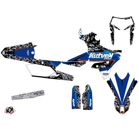 Kit Deco Moto Cross Predator Yamaha 450 WRF Noir Bleu