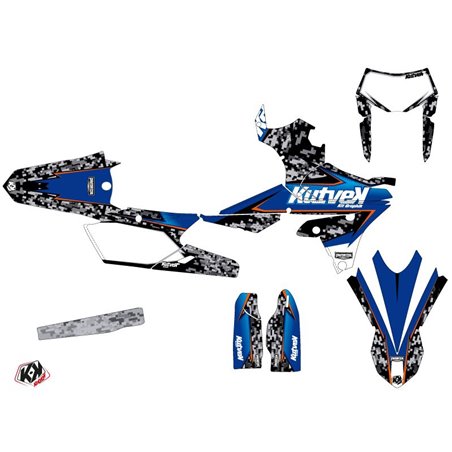 Kit Deco Moto Cross Predator Yamaha 450 WRF Noir Bleu