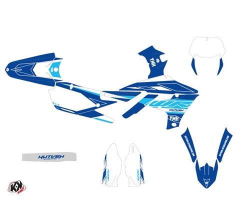 Kit Deco Moto Cross Outline Yamaha 450 WRF Bleu