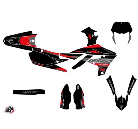 Kit Deco Moto Cross Outline Yamaha 450 WRF Rouge