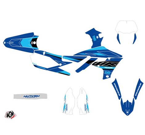 Kit Deco Moto Cross Outline Yamaha 450 WRF Cyan