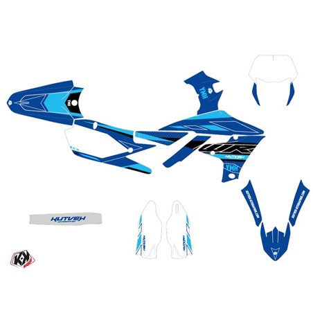 Kit Deco Moto Cross Outline Yamaha 450 WRF Cyan