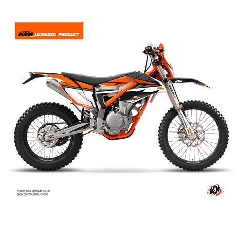 Kit Deco Moto Cross Rift KTM 250 FREERIDE Noir Orange