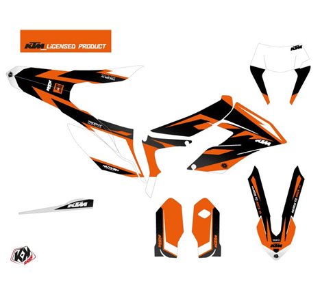 Kit Deco Moto Cross Trophy KTM 250 FREERIDE Noir Orange