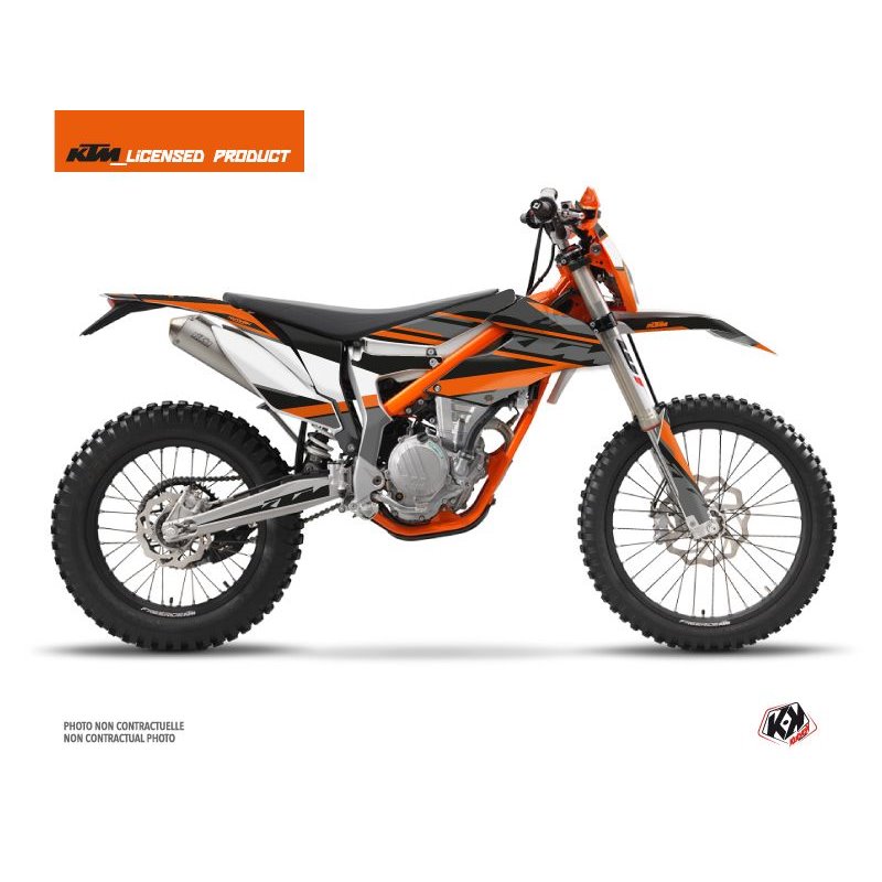 Kit Deco Moto Cross Breakout KTM 250 FREERIDE Noir Orange