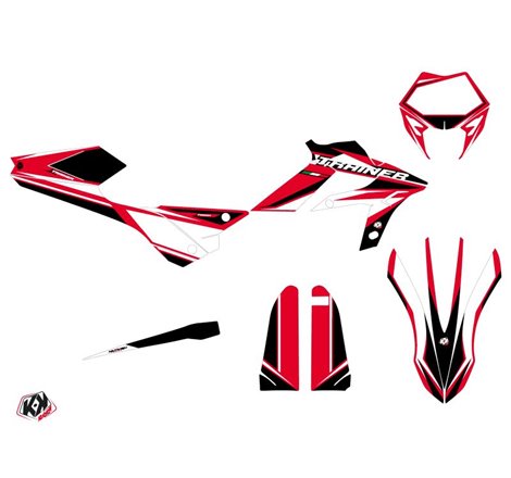 Kit Deco Moto Cross FIRENZE Beta Xtrainer Rouge Blanc Noir
