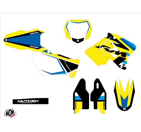Kit Deco Moto Cross Label Suzuki 250 RM Bleu