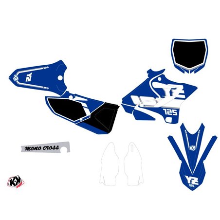 Kit Deco Moto Cross Vintage Yamaha 125 YZ Bleu