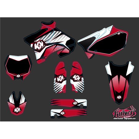 Kit Deco Moto Cross Factory Yamaha 125 YZ Rouge