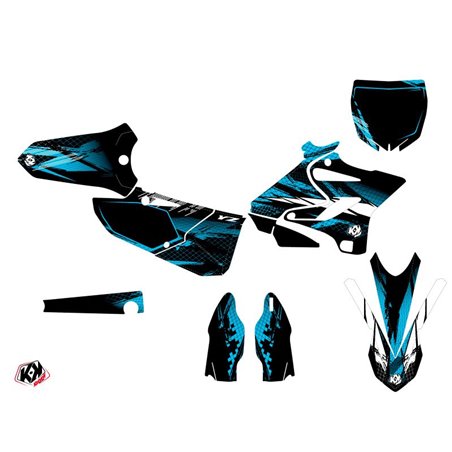 Kit Deco Moto Cross Techno Yamaha 125 YZ Bleu