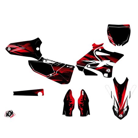 Kit Deco Moto Cross Techno Yamaha 125 YZ Rouge