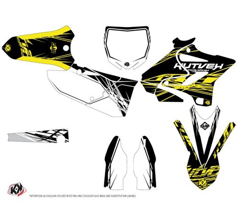 Kit Deco Moto Cross Eraser Fluo Yamaha 125 YZ Jaune