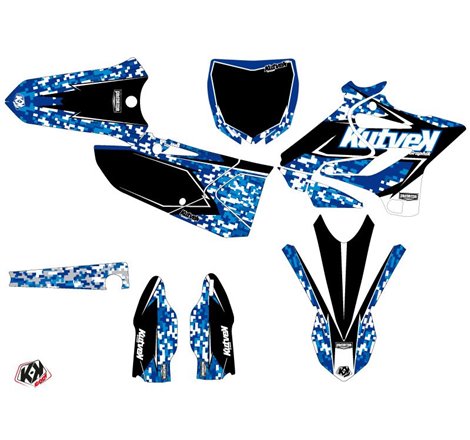 Kit Deco Moto Cross Predator Yamaha 125 YZ Bleu