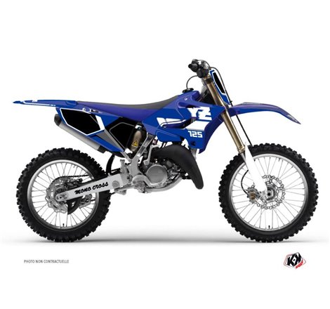 Kit Deco Moto Cross Vintage Yamaha 125 YZ Bleu