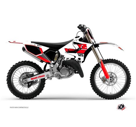 Kit Deco Moto Cross Vintage Yamaha 125 YZ Rouge