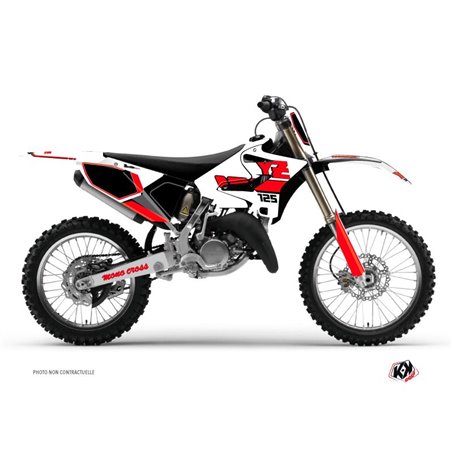 Kit Deco Moto Cross Vintage Yamaha 125 YZ Rouge